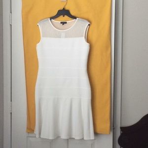 Ivory dress. Fitted upper, slight flare on bottom